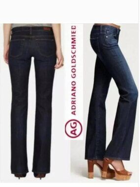 Ag Adriano Goldschmied Jessie Dark Blue Bootcut Jeans Size 32, 32